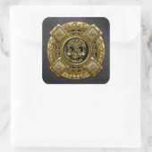 Mictlantecuhtli - Aztec-Gott des Todes Quadratischer Aufkleber (Tasche)