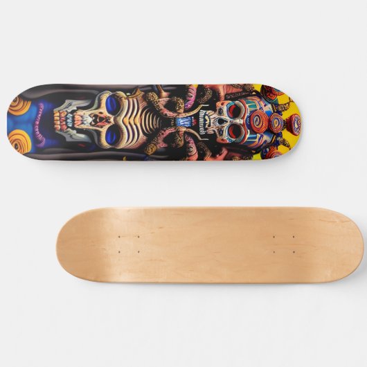 ‚Mictlantecuhtli‘ Skateboard (Horizontal)
