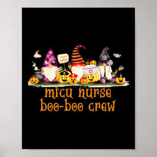 Micu Icu Nurse Rn Halloween Boo-Crew Poster
