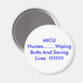 MICU Nurses Magnet (Vorderseite/Rückseite)
