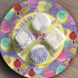 Mid Autumn Festival - Lavendel Paper Tellers Pappteller