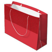 Mid-Band-Noise Tomato Red Custom Geschenktasche Große Geschenktüte (Rückseite Schrägansicht)