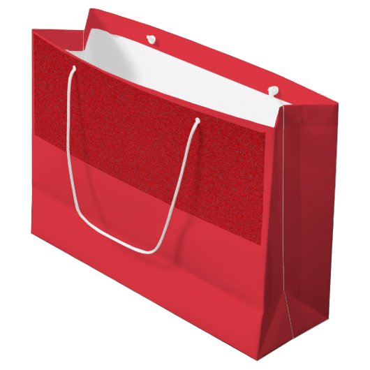 Mid-Band-Noise Tomato Red Custom Geschenktasche Große Geschenktüte (Vorderseite Schrägansicht)