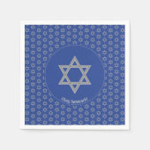 Mid Blue Customizable STAR DAVID Paper Serviette (Vorderseite)