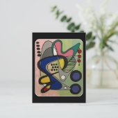 "Mid-Cent Mod Abst, Astro Picnic" auf einem Gemäld Postkarte (Stehend Vorderseite)