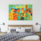 Mid Century 60s Luau Office Cocktail Party Leinwanddruck (Insitu (Schlafzimmer))