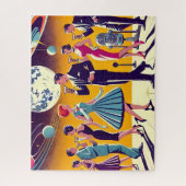 Mid Century 60s Space Age Cocktail Party Puzzle (Vertikal)