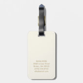 Mid Century Abstract Geometric Personalized Retro Gepäckanhänger (Rückseite vertikal)