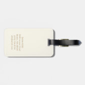 Mid Century Abstract Geometric Personalized Retro Gepäckanhänger (Rückseite horizontal)