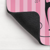 Mid-Century Atomic Black Cat Mousepad (Ecke)