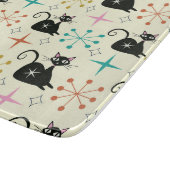 Mid Century Atomic Cat with Starbursts Schneidebrett (Ecke)