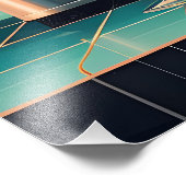 Mid Century Atomic Futuristic Citrus Martini Bar Fotodruck (Ecke)