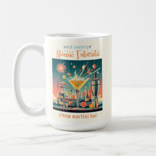 Mid-Century-Atomic-Futuristische-Zitrus-Martini-Ba Kaffeetasse