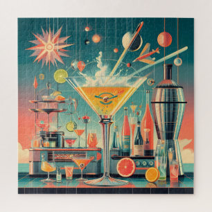 Mid-Century-Atomic-Futuristische-Zitrus-Martini-Ba Puzzle