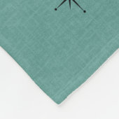 Mid Century Atomic Kitty Weihnachten ©studioxtine Fleecedecke (Ecke)