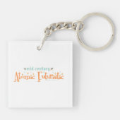 Mid Century Atomic Retro Futuristic Party Room Schlüsselanhänger (Rückseite)