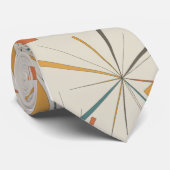 Mid Century Atomic Starburst Geometrisch Retro Krawatte (Gerollt)