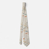 Mid Century Atomic Starburst Geometrisch Retro Krawatte (Rückseite)