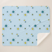 Mid-Century Atomic Starburst Sherpadecke (Vorderseite (Horizontal))