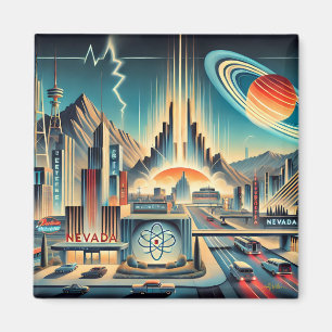 Mid-Century-Atomzeitalter-Nevada-Kunst Magnet