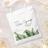 Mid Century Banana Leaf Hochzeit Begrüßung Tasche Geschenktütchen (Ausgeschnitten)