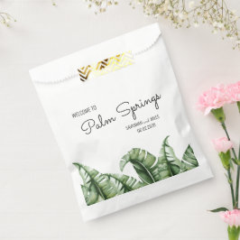 Mid Century Banana Leaf Hochzeit Begrüßung Tasche Geschenktütchen