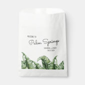 Mid Century Banana Leaf Hochzeit Begrüßung Tasche Geschenktütchen (Vorderseite)