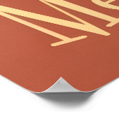 Mid Century Black Cat Merry Martini Christmas Poster (Ecke)