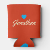 Mid-Century Blood Orange Vintage Heart Signature Dosenkühler (Rückseite)