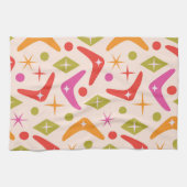 Mid Century Boomerangs with Stars and diamonds Geschirrtuch (Horizontal)