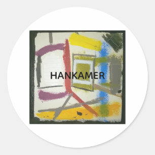 Mid-Century-Box Abstract Hankamer Artjunkhaus Runder Aufkleber