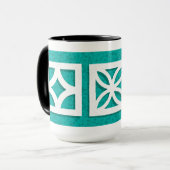 Mid-Century-Breeze-Blocks-Aqua Tasse (Vorderseite Links)