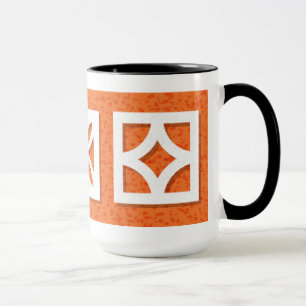 Mid-Century Breeze Blocks Orange 2 Tasse