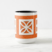 Mid-Century Breeze Blocks Orange 2 Tasse (Zentrum)