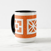 Mid-Century Breeze Blocks Orange 2 Tasse (Vorderseite Links)