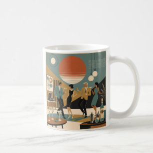 Mid Century California Vibes Martini Tanzparty Kaffeetasse