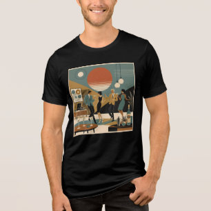 Mid Century California Vibes Martini Tanzparty Tri-Blend Shirt