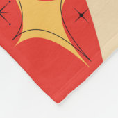 Mid Century Christmas Atomic Retro Wave Star Photo Fleecedecke (Ecke)