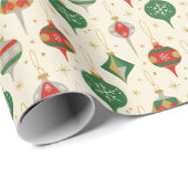 Mid-Century Christmas Ornaments Geschenkpapier (Rolleneckpunkt)