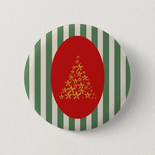 Mid century christmas tree with Golden star Button (Vorderseite)