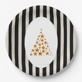 Mid century christmas tree with Golden star Pappteller