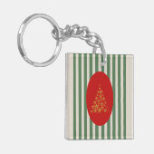 Mid century christmas tree with Golden star Schlüsselanhänger (Vorderseite links)