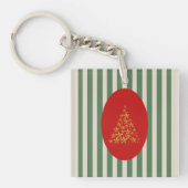 Mid century christmas tree with Golden star Schlüsselanhänger (Vorderseite)