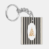 Mid century christmas tree with Golden star Schlüsselanhänger (Vorderseite links)