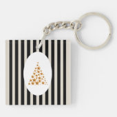 Mid century christmas tree with Golden star Schlüsselanhänger (Rückseite)