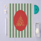 Mid century christmas tree with Golden star Seidenpapier (Handwerk)