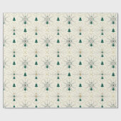 Mid Century Christmas Trees Geschenkpapier (Flach)