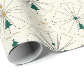 Mid Century Christmas Trees Geschenkpapier (Rolleneckpunkt)