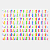 Mid Century Christmas Trees Multi Color Geschenkpapier Set (Vorderseite 3)