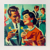 Mid Century Cocktail Party Couples - Mi Amor Puzzle (Vertikal)